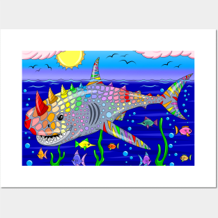 Rainbow Shark Posters and Art